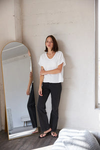 It Is Well L.A. Organic Short Sleeve Gauze Top - Salt
