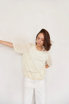 It Is Well L.A Lightweight Short Sleeve Sweater - Salt