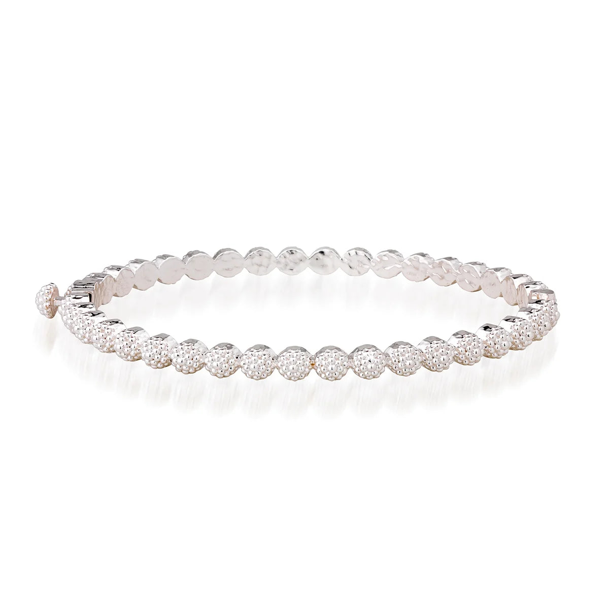Capucine De Wulf Berry Eternity Petite Hinged Bangle - S/M | Silver *