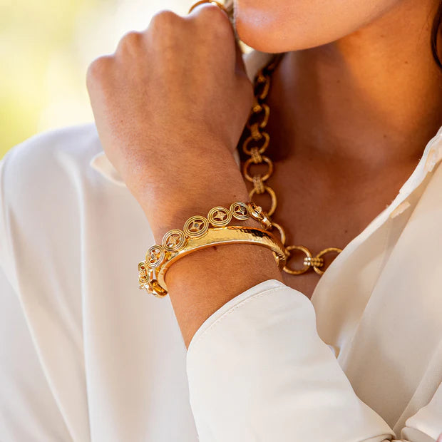Capucine De Wulf Monique Hinged Bangle - Cubic Zirconia