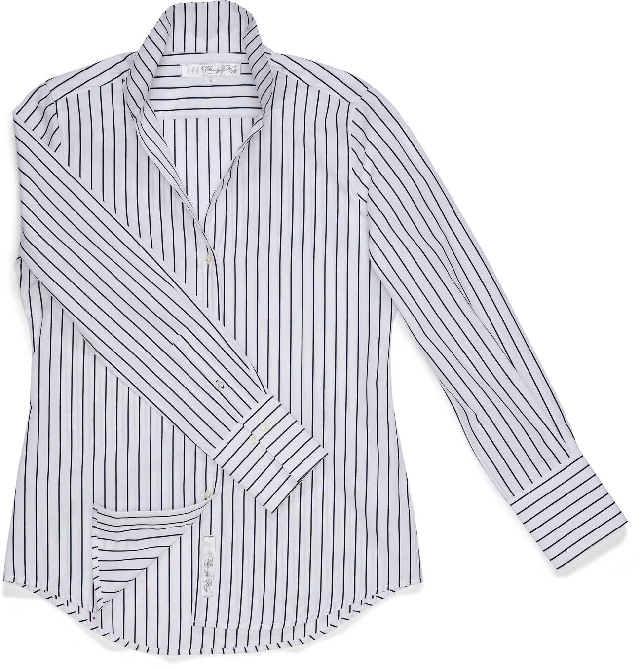 Claridge + King - The League in Black + White Stripe: M