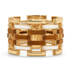 Capucine De Wulf Pathway Grande Link Bracelet - Teak/Gold/MOP
