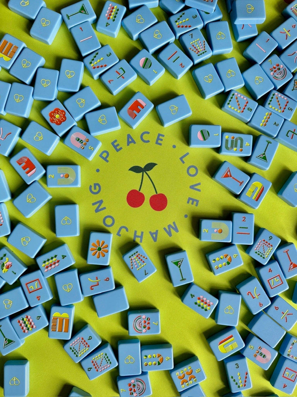 Peace Love Mahjong - Mod Tiles | French Blue