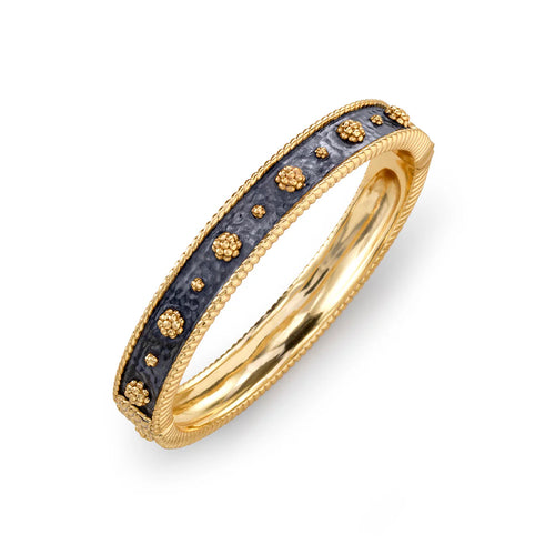 Capucine De Wulf Berry Classic Hinged Bangle - Gold/Midnight