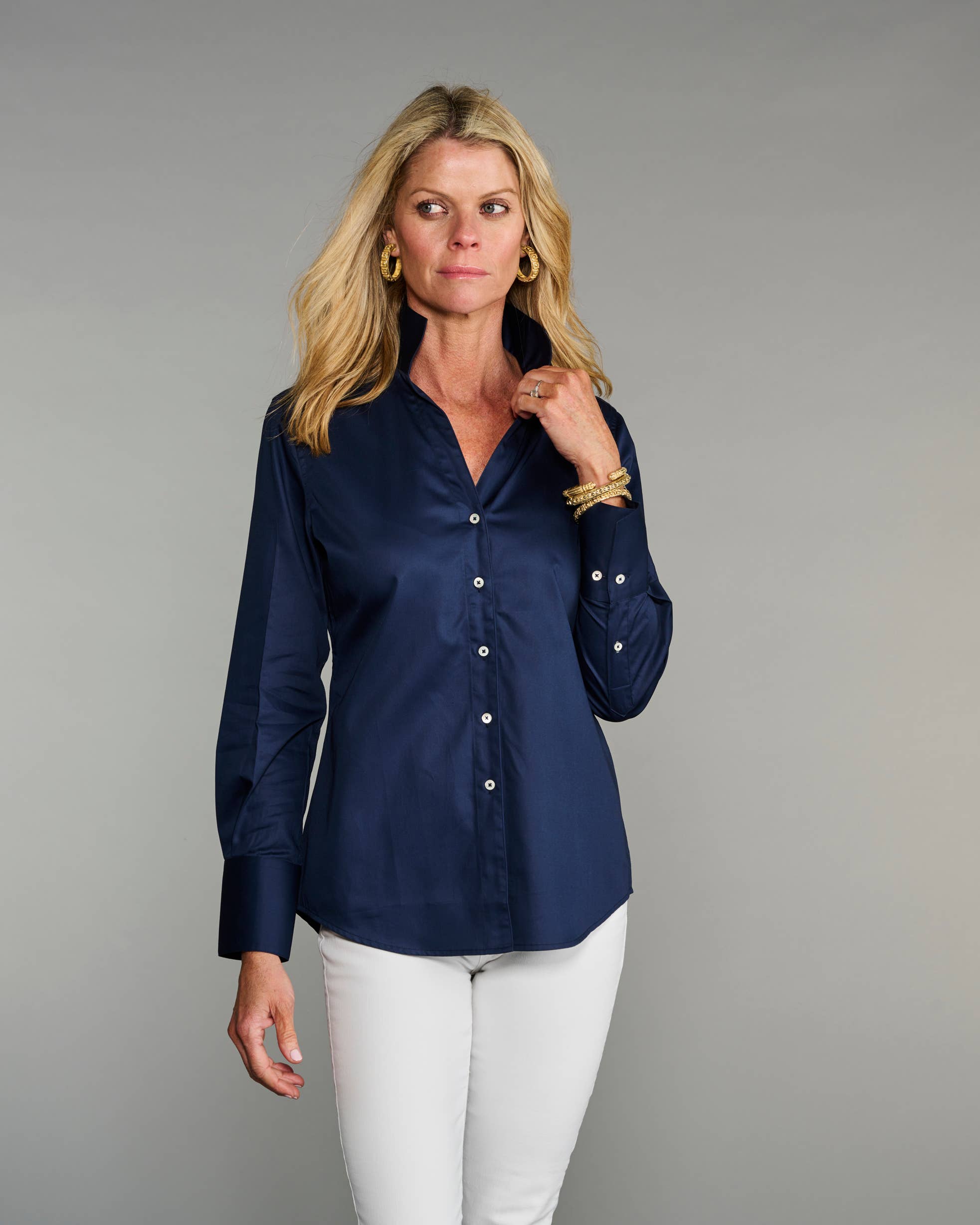 Claridge + King - The League in Deep Dark Blue: Blue / XS