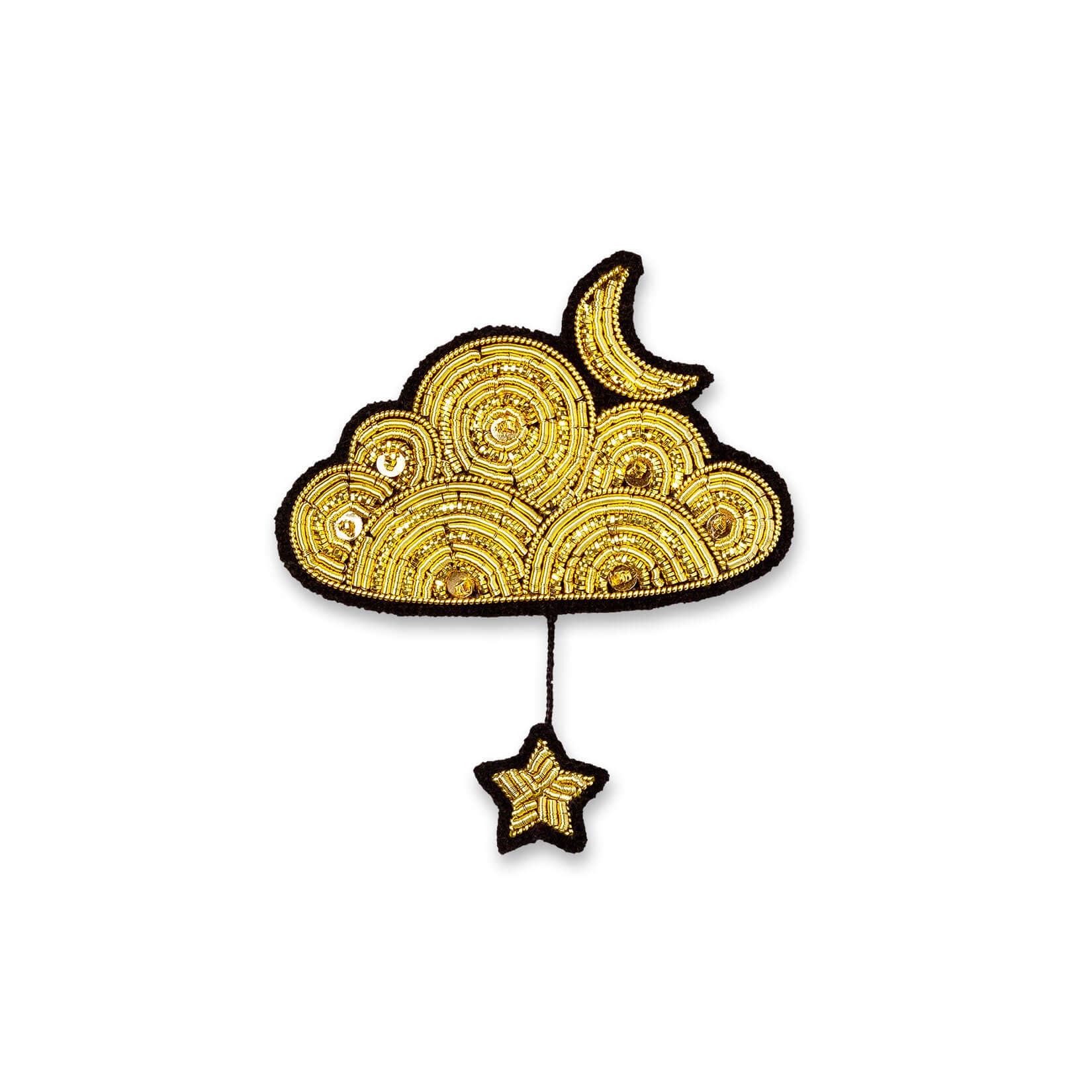 Macon & Lesquoy - Brooch - Golden Cloud and Star