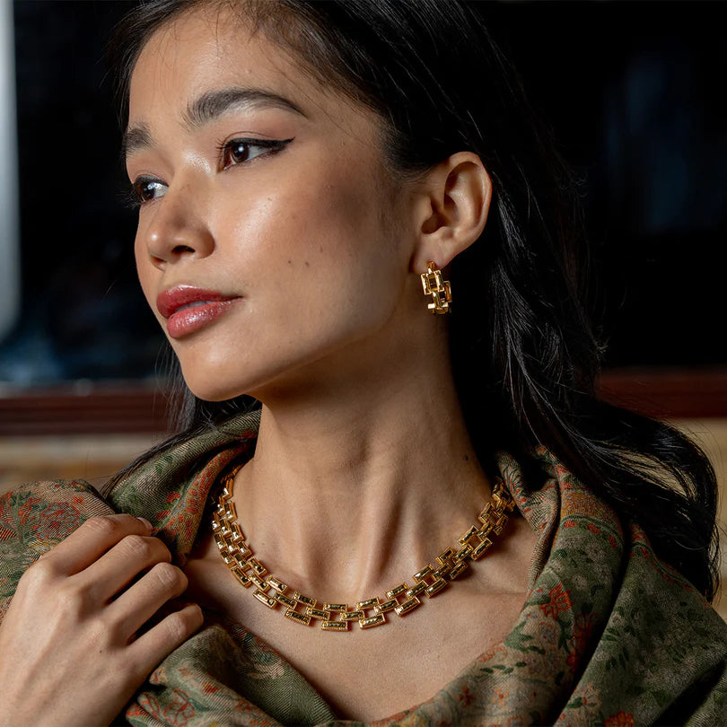 Capucine De Wulf Pathway Hoop Earrings-Gold