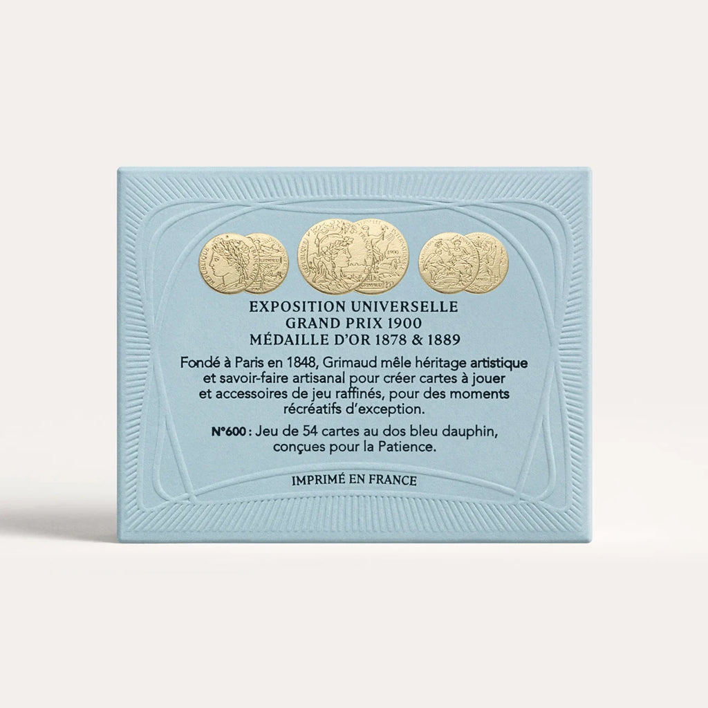 GRIMAUD No. 600 Cartes de Patience - Dolphin Blue