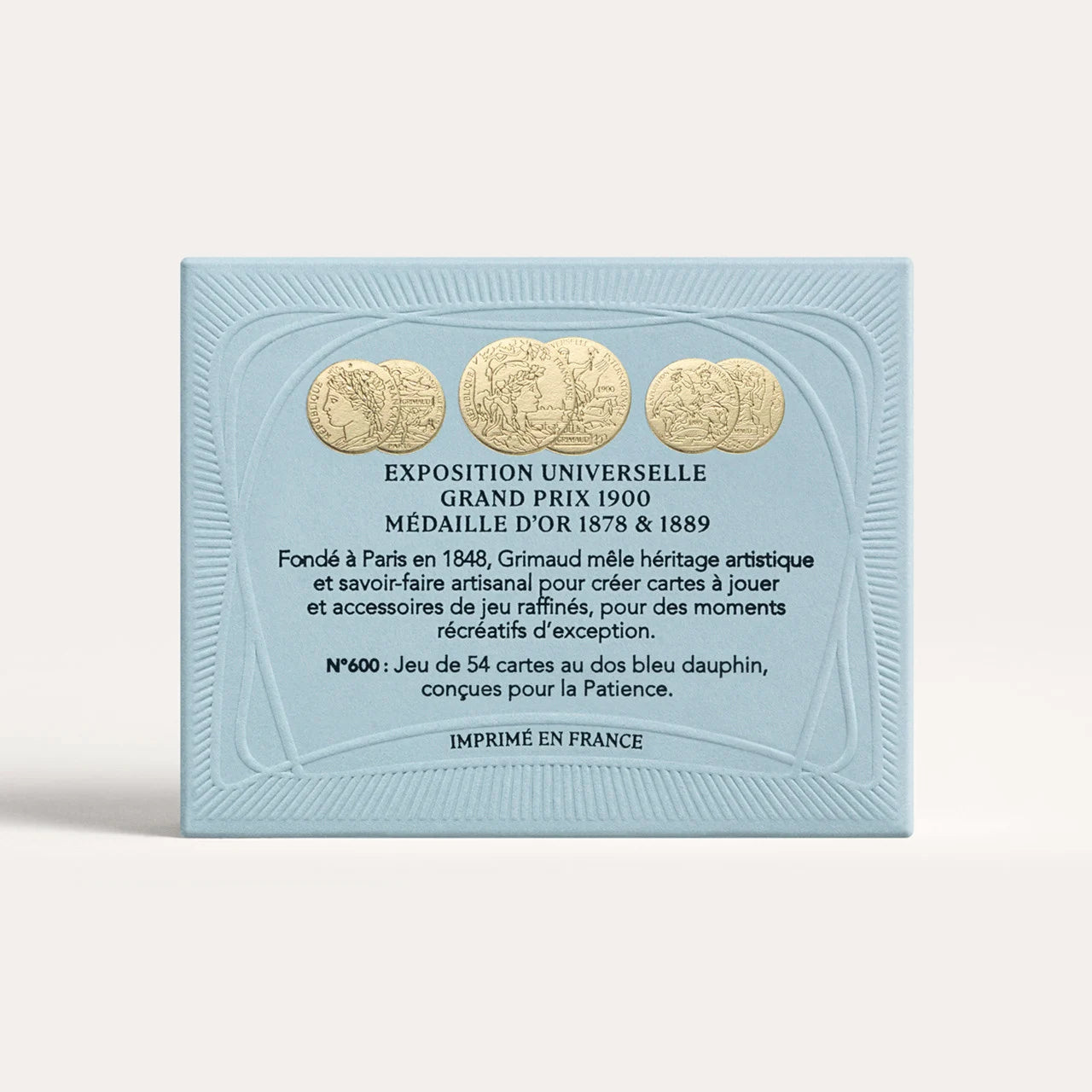 GRIMAUD No. 600 Cartes de Patience - Dolphin Blue