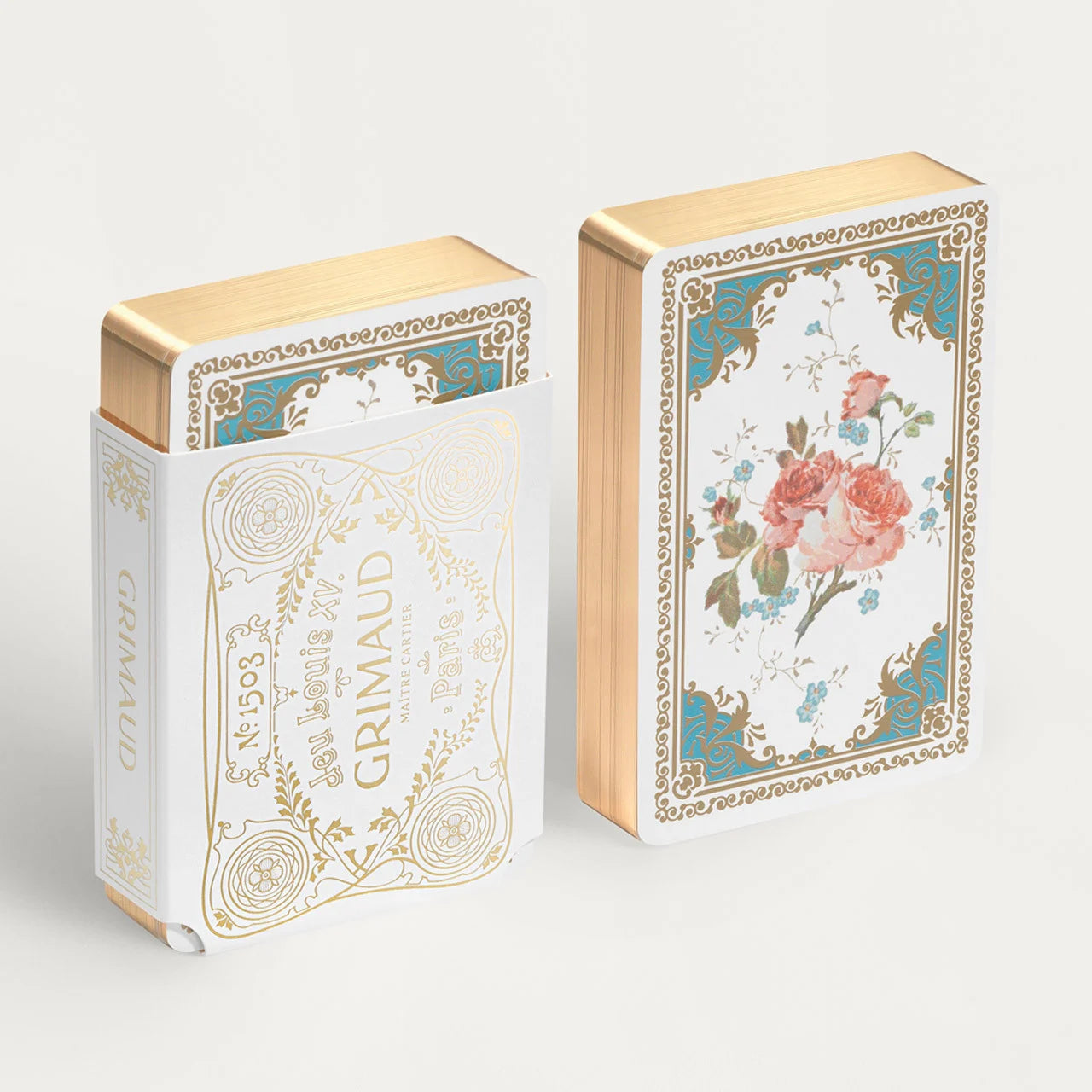 GRIMAUD N°1503 Louis XV Playing Cards: The Archives in Collaboration with the BNF - Dolphin Blue