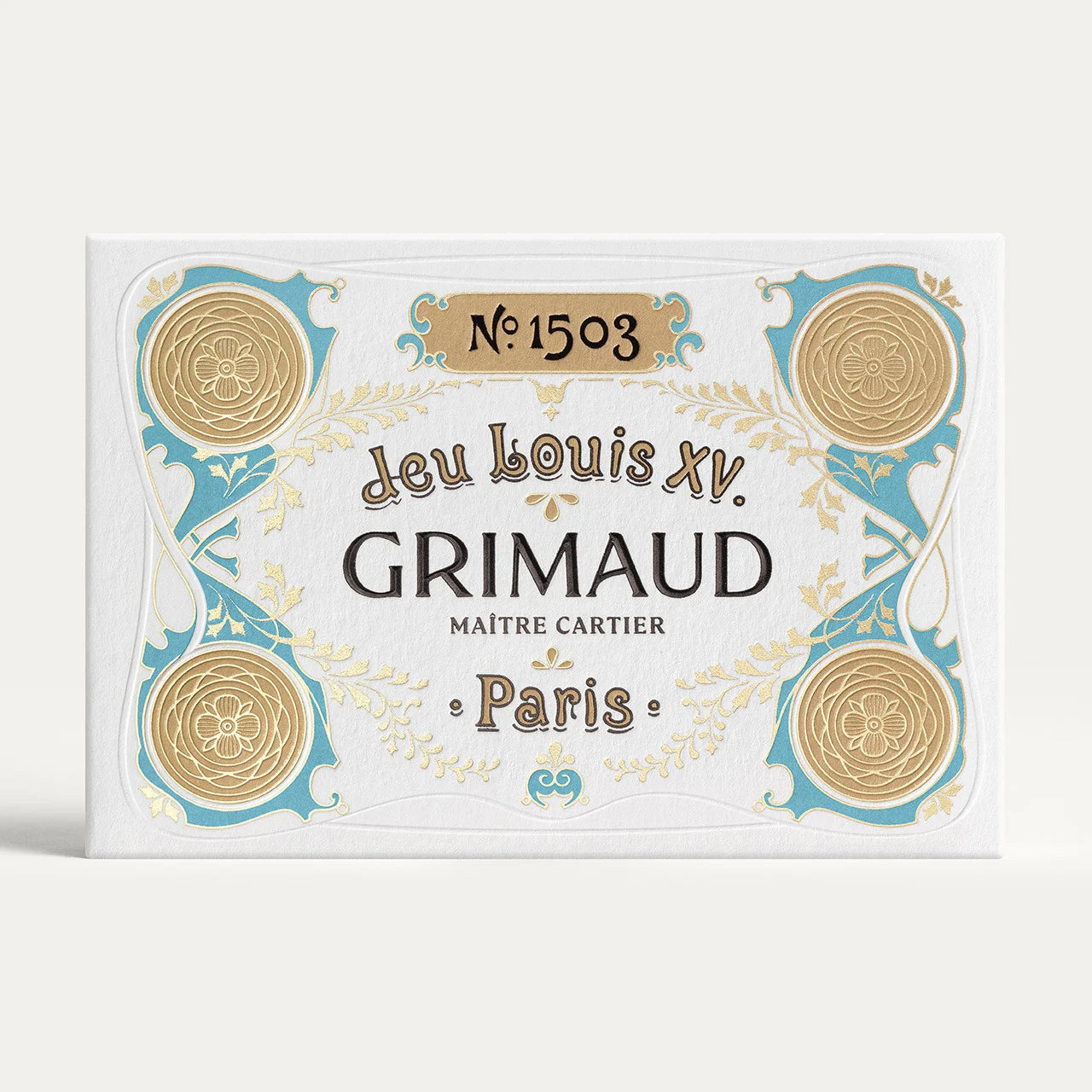 GRIMAUD N°1503 Louis XV Playing Cards: The Archives in Collaboration with the BNF - Dolphin Blue