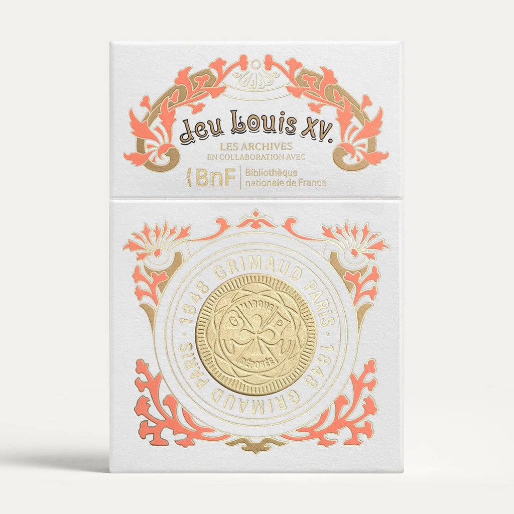 GRIMAUD N°1504 Louis XV Playing Cards: The Archives in Collaboration with the BNF - Coral Red
