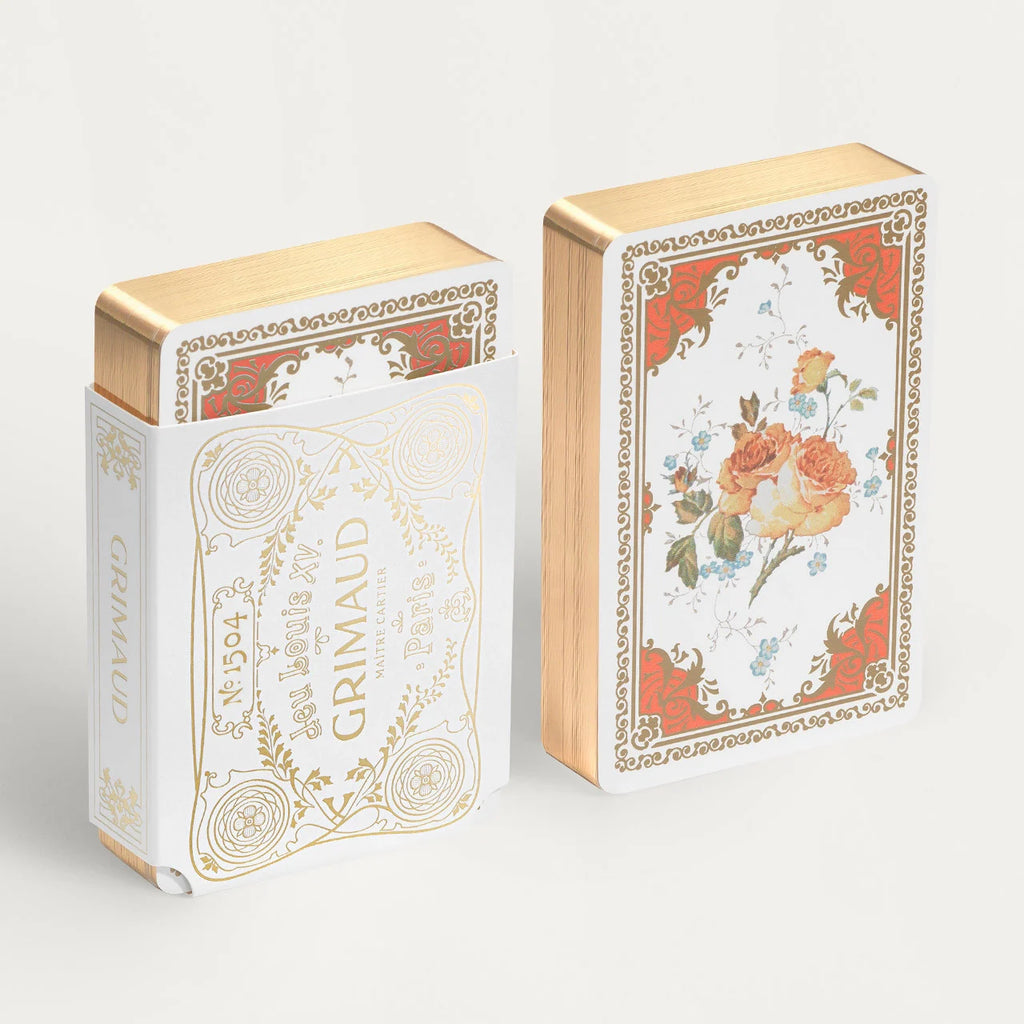 GRIMAUD N°1504 Louis XV Playing Cards: The Archives in Collaboration with the BNF - Coral Red