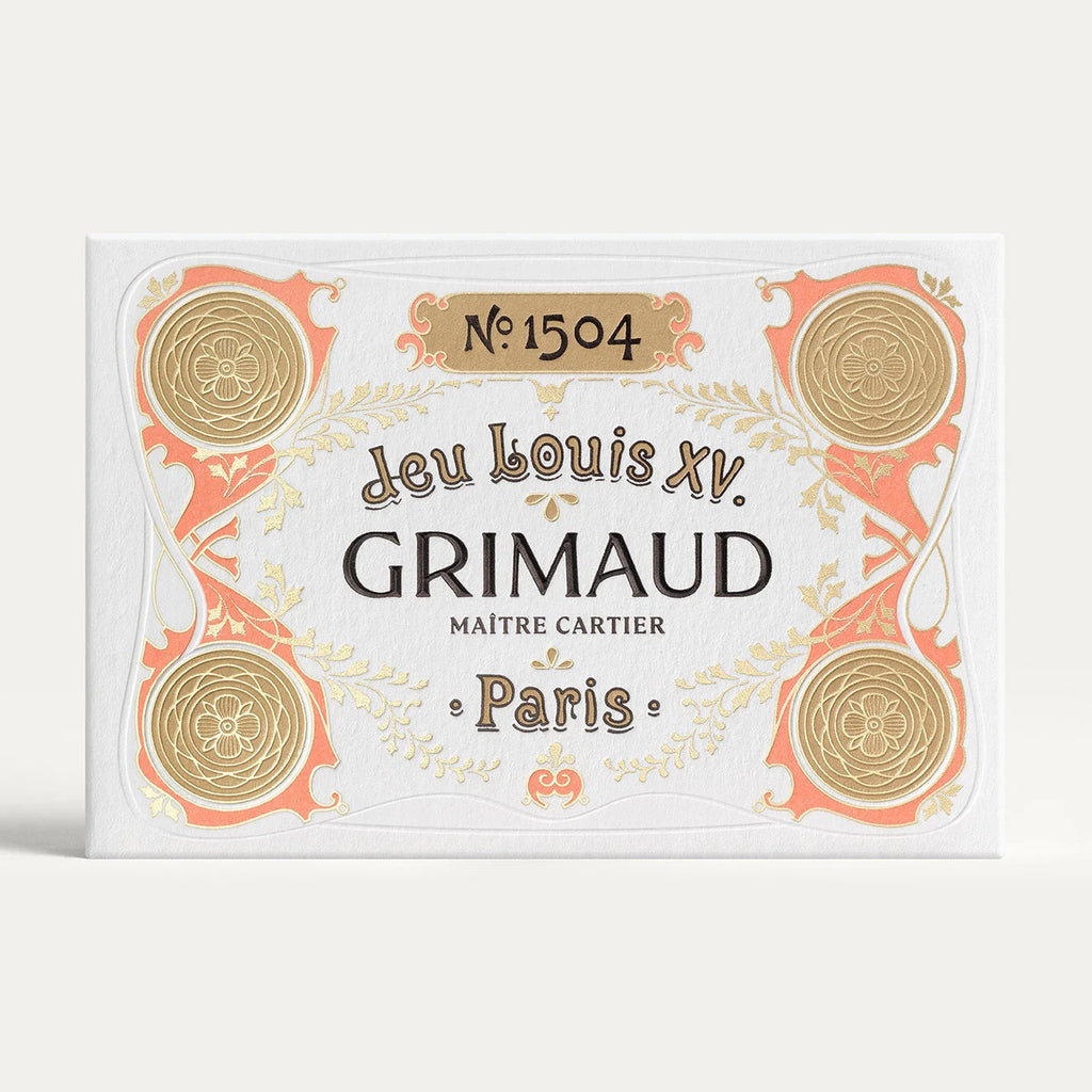 GRIMAUD N°1504 Louis XV Playing Cards: The Archives in Collaboration with the BNF - Coral Red