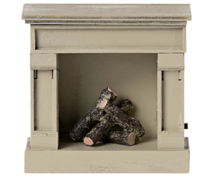 Maileg Fireplace - Vintage Off-White - Mouse