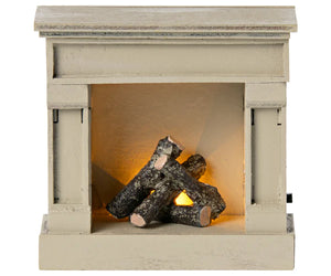 Maileg Fireplace - Vintage Off-White - Mouse