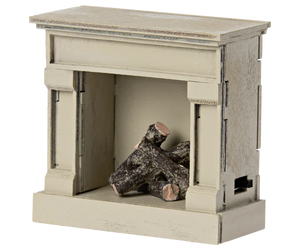 Maileg Fireplace - Vintage Off-White - Mouse