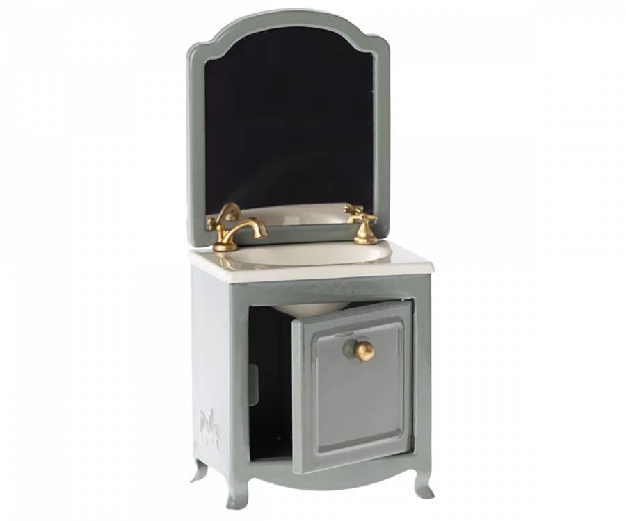 Maileg - Sink w/Mirror, Mouse - Dark Mint