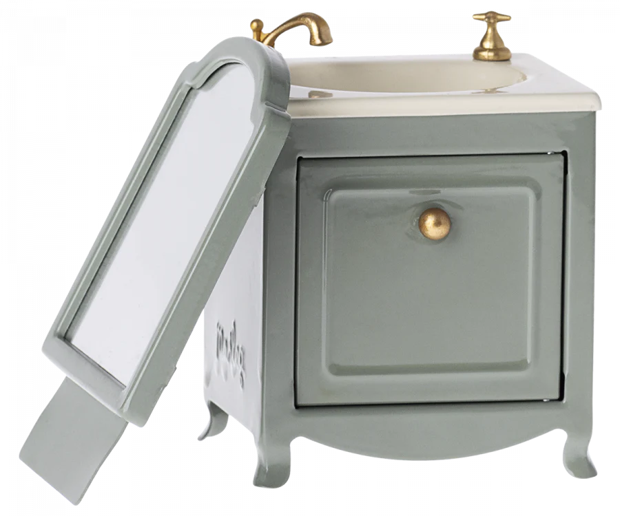 Maileg - Sink w/Mirror, Mouse - Dark Mint