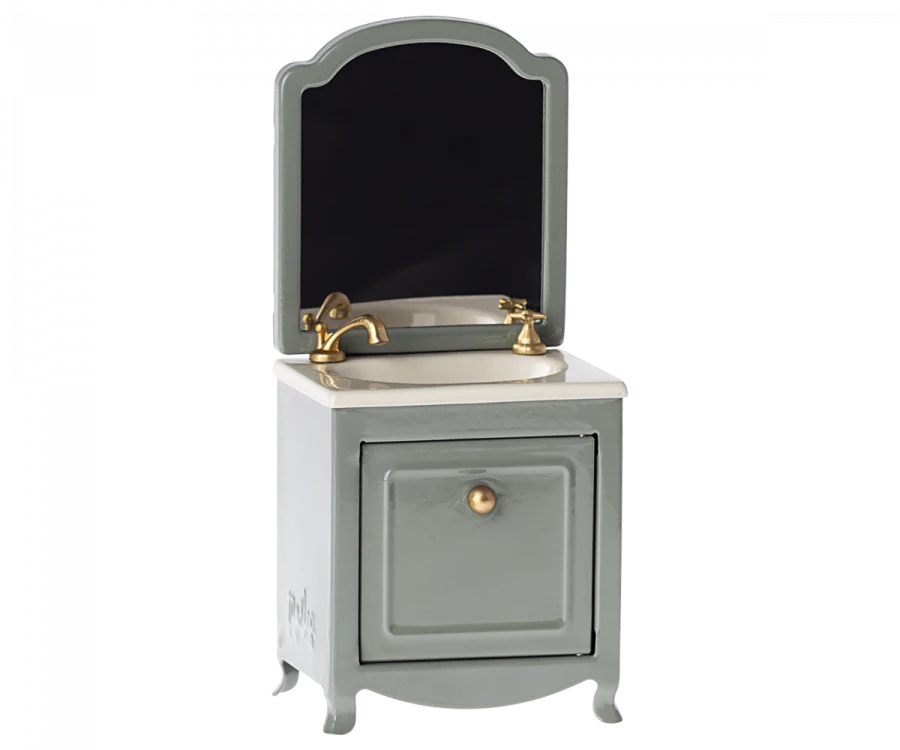 Maileg - Sink w/Mirror, Mouse - Dark Mint