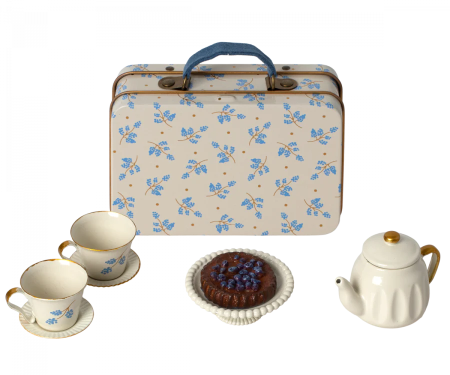 Maileg - Afternoon Treat, Mouse - Blue Madelaine