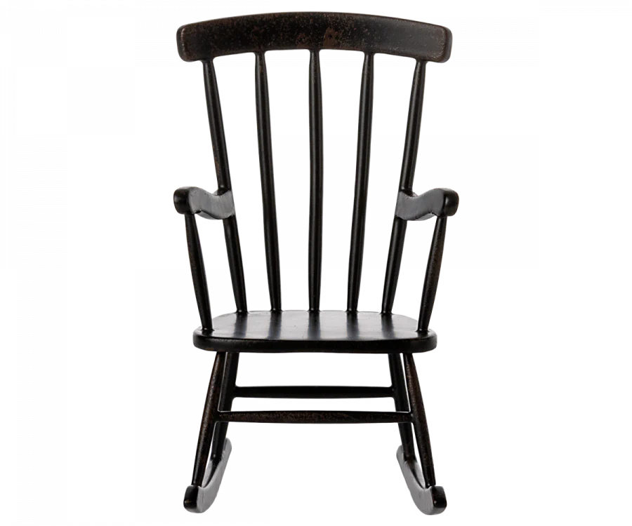 Maileg Rocking Chair, Mouse - Anthracite