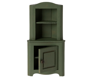 Maileg Corner Cabinet, Mouse - Dark Green