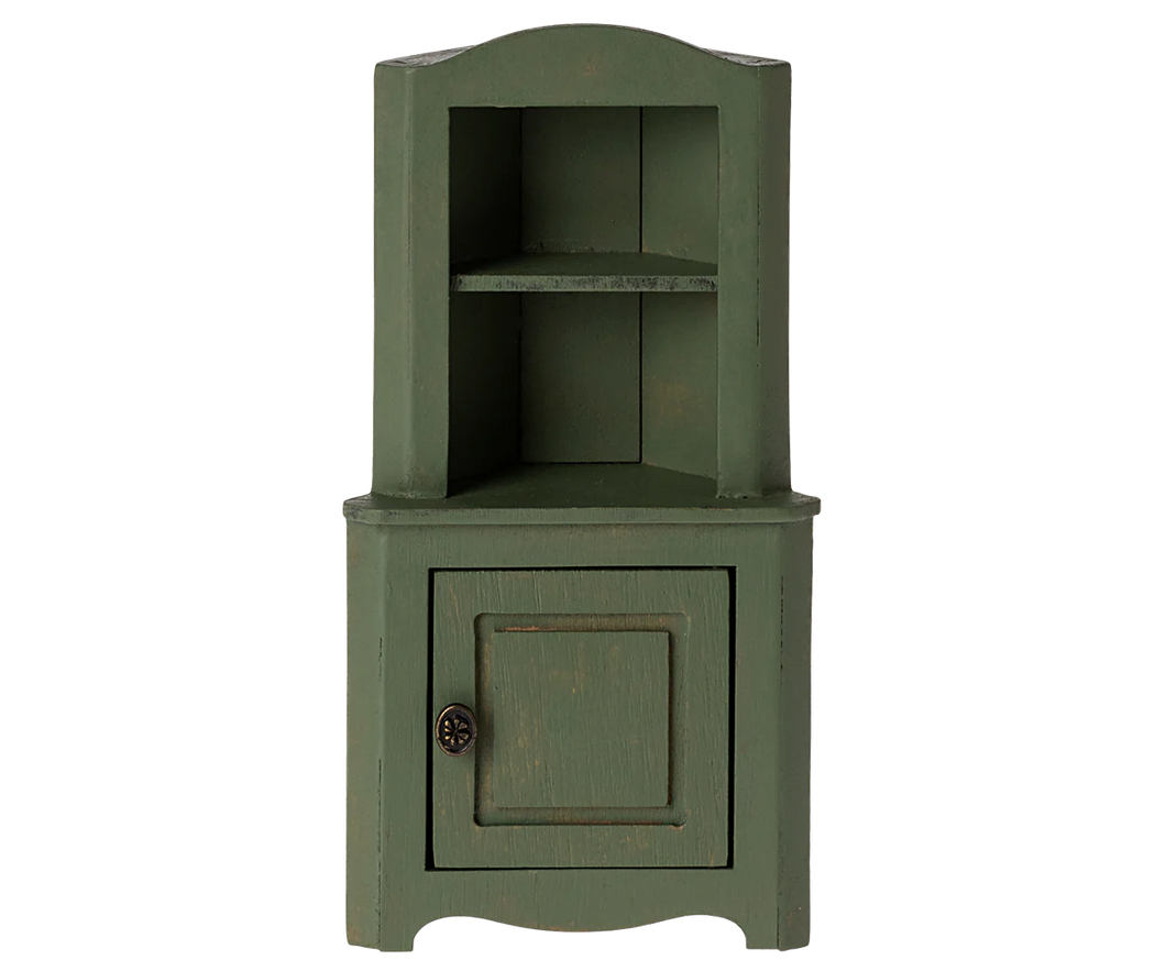 Maileg Corner Cabinet, Mouse - Dark Green