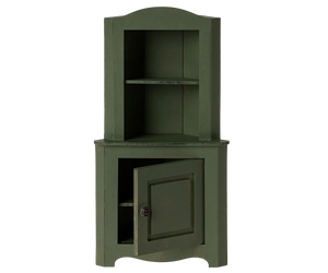 Maileg Corner Cabinet, Miniature - Dark Green