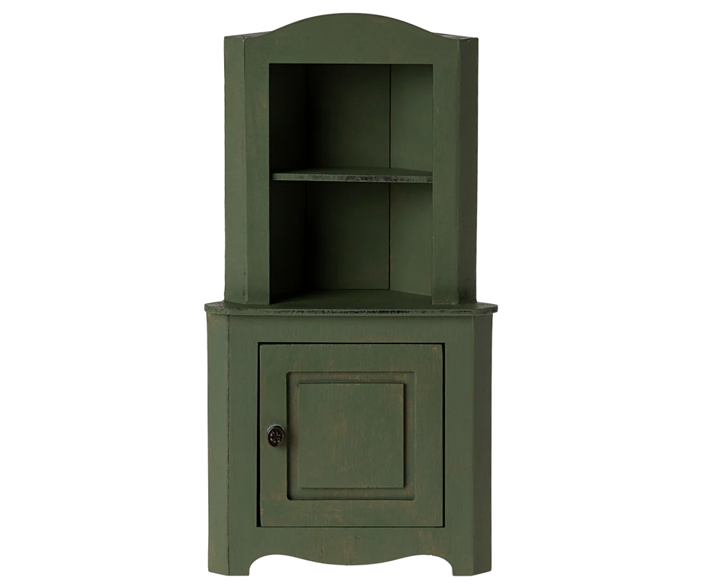 Maileg Corner Cabinet, Miniature - Dark Green