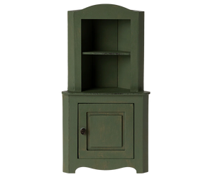 Maileg Corner Cabinet, Miniature - Dark Green