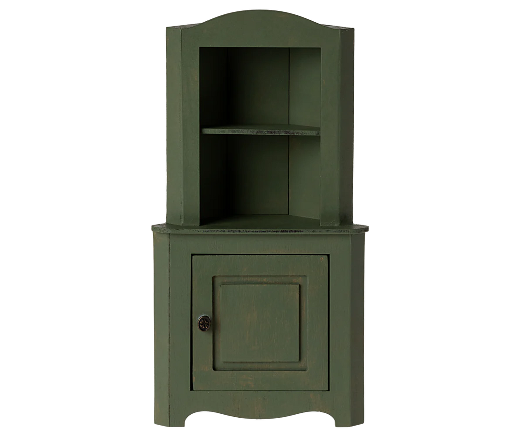 Maileg Corner Cabinet, Miniature - Dark Green