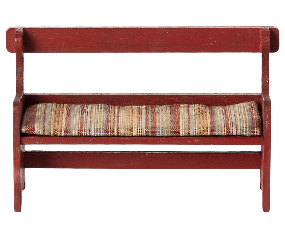 Maileg Bench, Mouse -Red