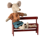 Maileg Bench, Mouse -Red