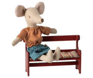 Maileg Bench, Mouse -Red