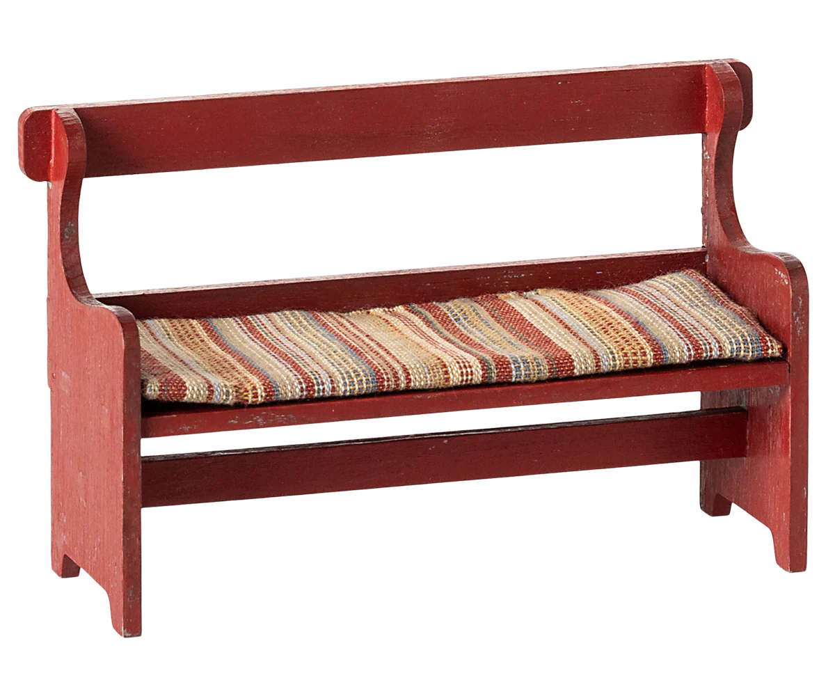 Maileg Bench, Mouse -Red