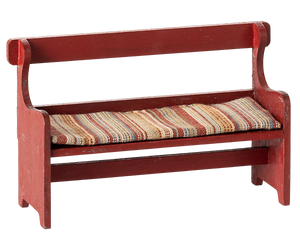 Maileg Bench, Mouse -Red