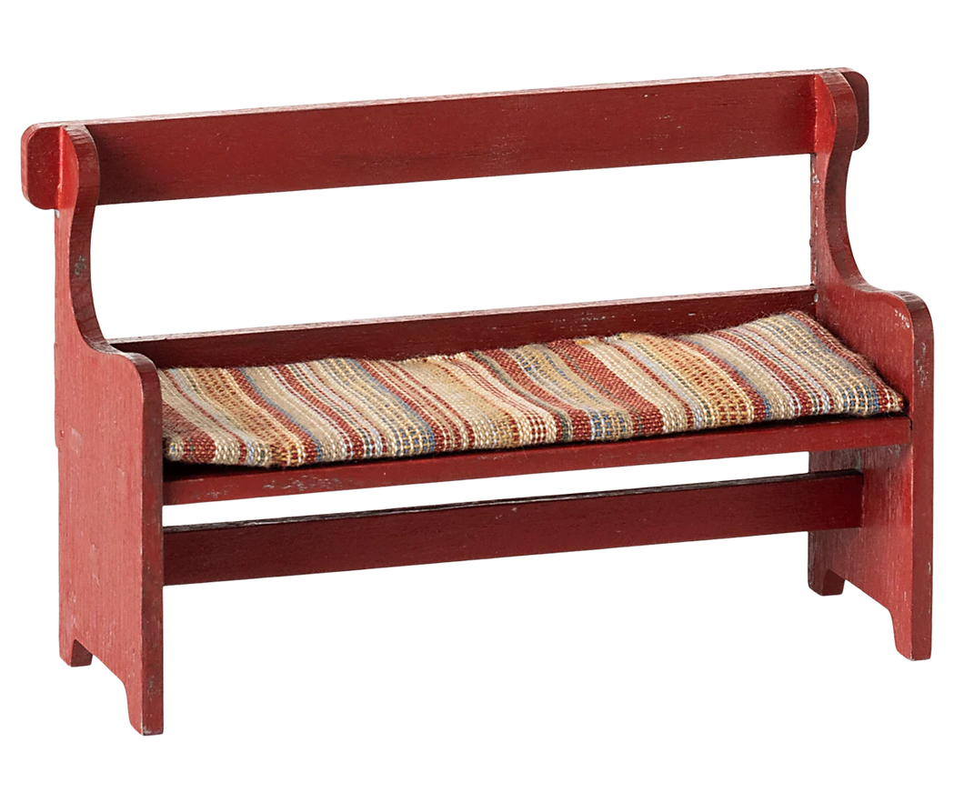 Maileg Bench, Mouse -Red