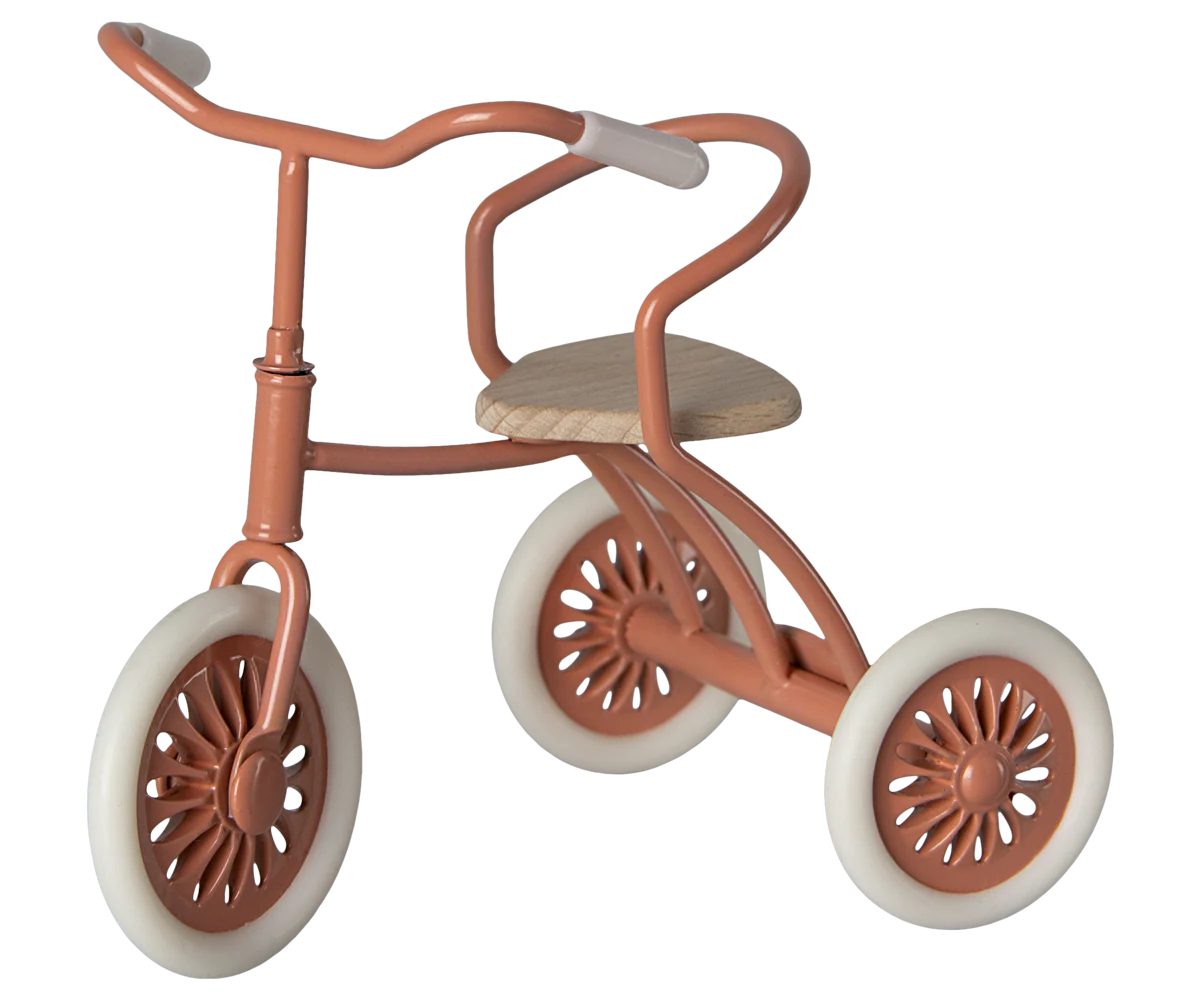 Maileg Abri a Tricycle Mouse - Coral