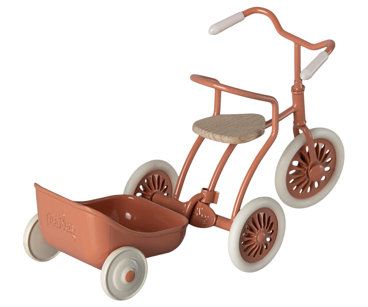 Maileg Tricycle Hanger Mouse - Coral