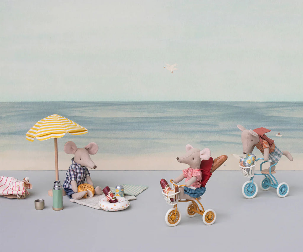 Maileg - Tricycle basket | Mouse | White