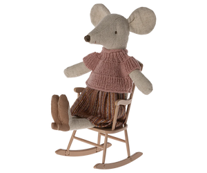 Maileg Rocking Chair Mouse - Dark Powder