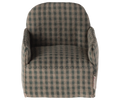 Maileg Chair, Mouse - Green Check