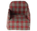 Maileg Chair, Mouse - Red Check