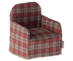 Maileg Chair, Mouse - Red Check