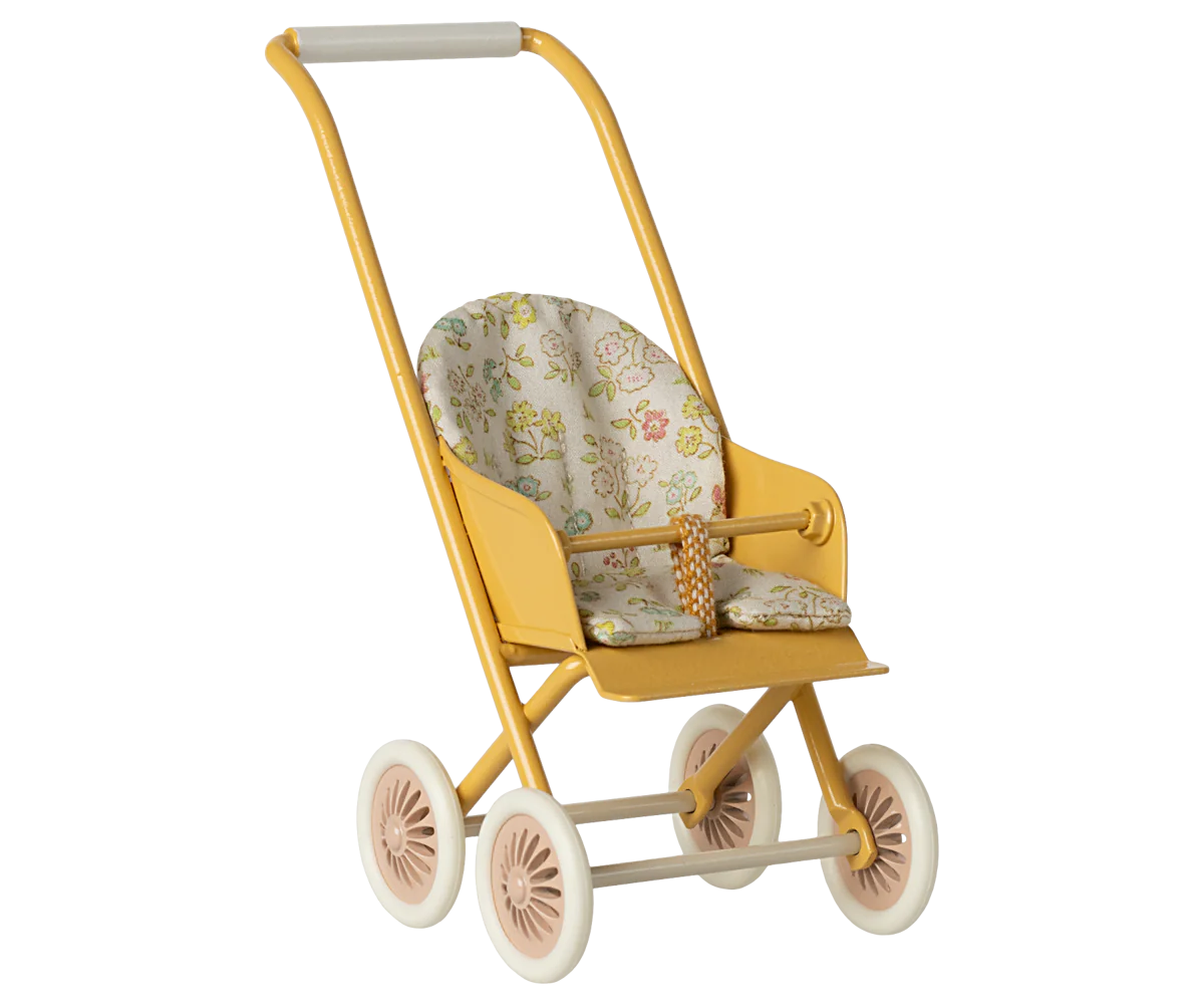 Maileg Stroller, Micro | Yellow