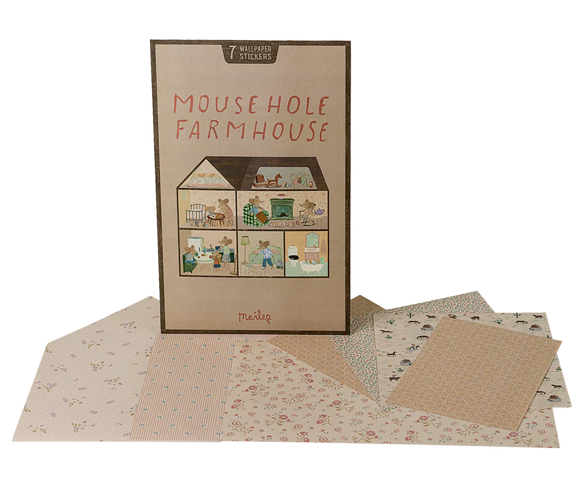 Maileg Wallpaper Mouse Hole Farmhouse