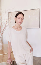 Load image into Gallery viewer, It Is Well L.A. Organic Short Sleeve Gauze Top - Salt
