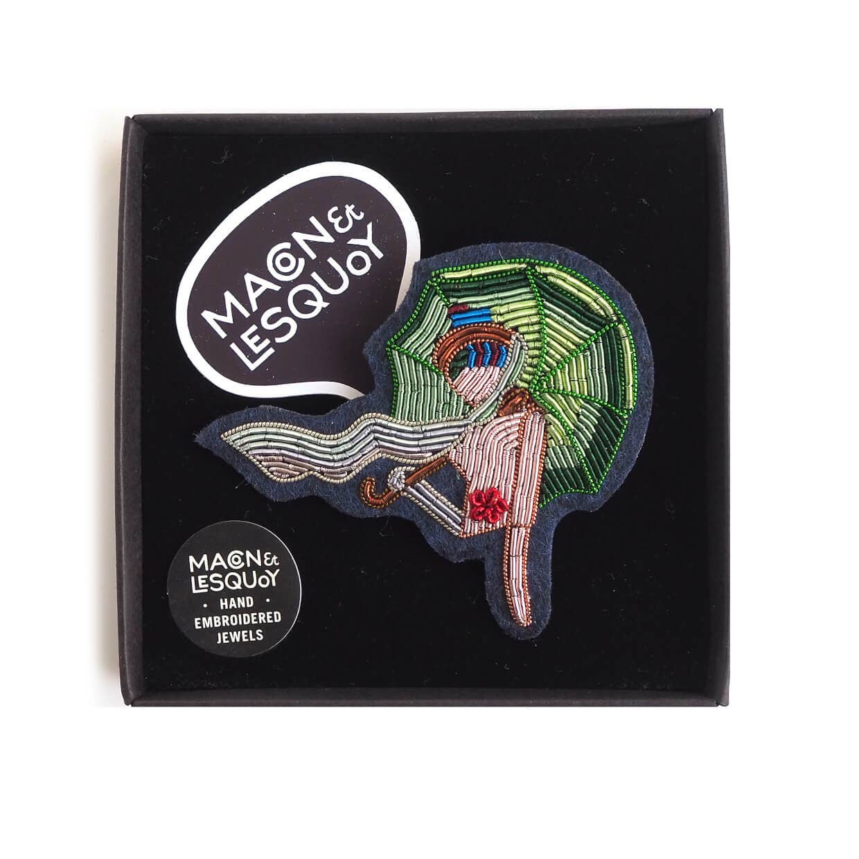 Macon & Lesquoy - Brooch - Femme à l'Ombrelle
