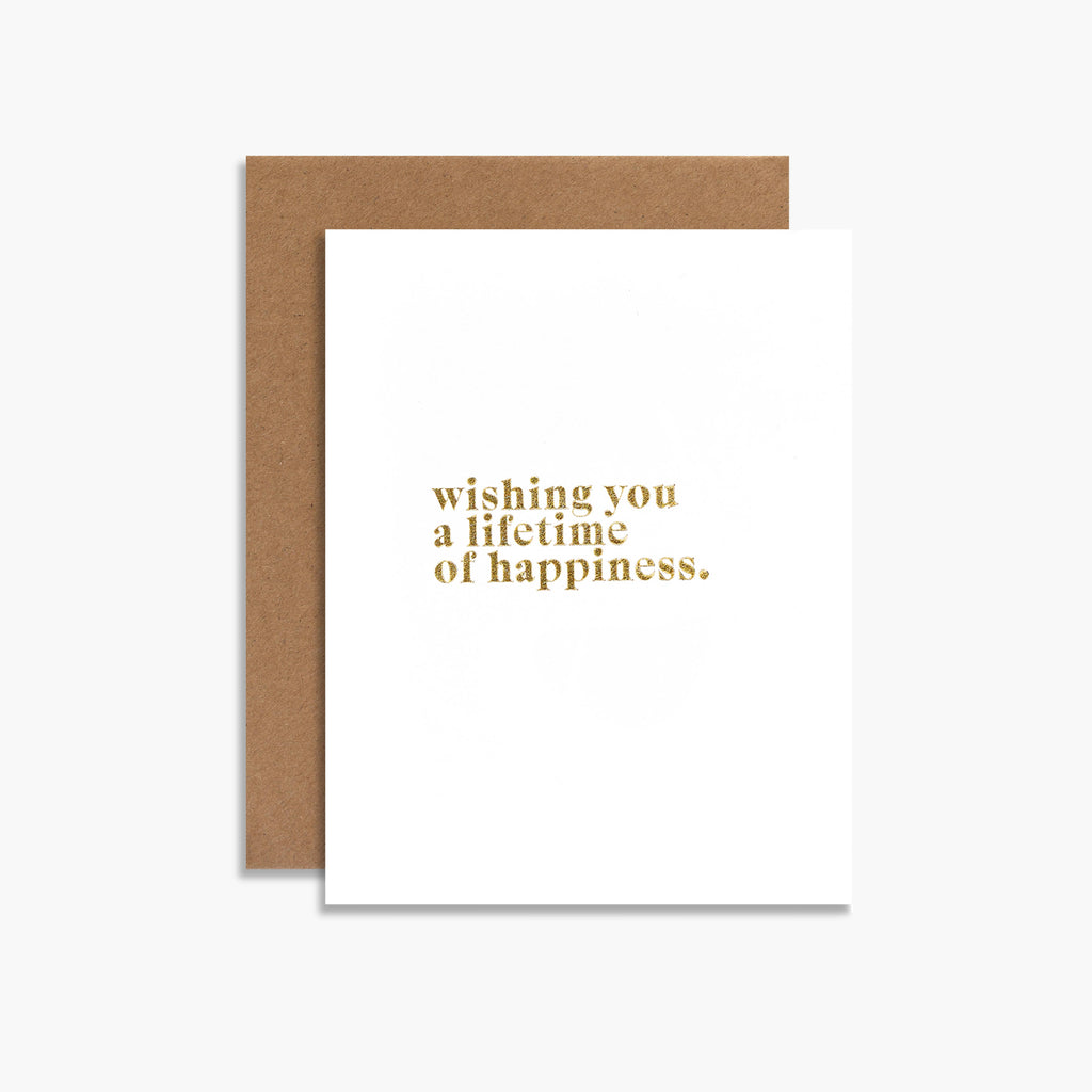 Souvenir Stationery - Wishing You A Lifetime Of Happiness Wedding - Greeting Card